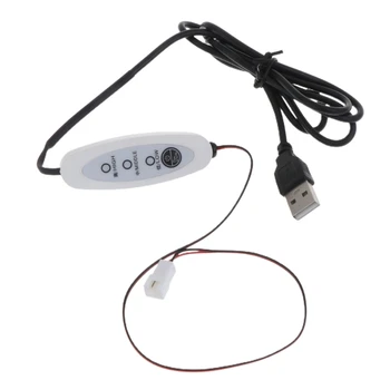 USB Kábel 130 cm USB XH2.54 Ovládanie Rýchlosti Rozšírenie Drôt Chladiaci Ventilátor Rýchlosť Radiča Predĺžiť Kábel 3-výstroj Nariadenia