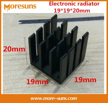 20pcs Elektronické radiátor 19*19*20 mm hliníkový radiátor kvality tepla vedenie bloku chladiča