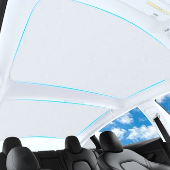 2 Ks Integrované Strešné Okno Slnečník Pre Tesla Model 3 2018-2023 Auto Slnečník Strechy Opaľovací Krém Izolácie Ozvučnice Auto Príslušenstvo