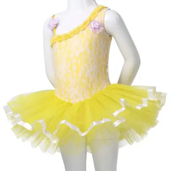 Čipky Šaty Dievča Šaty Deti Fáze Balet Kostým Detský Gymnastické Trikot Balet Tutu Dancewear Saia Disfraz Tanečné Oblečenie
