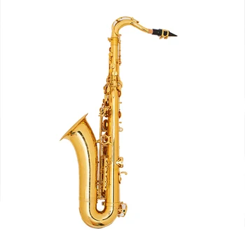 Tenor saxofón žltá mosadz bb zlata farba tela saxofón