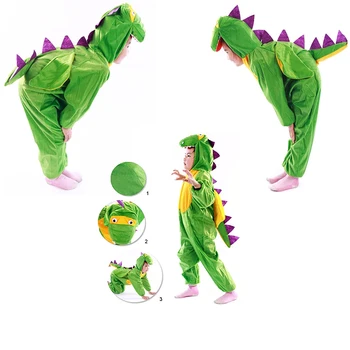 Dinosaurov kostým, roztomilý zvierat úlohu hrať kostým, zelený kostým pre škôlky a školy strany, a študent dráma kostým Kugu