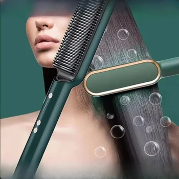 Nové Aniónové Vlasy Pro 3 V 1 Straightener Kefa na Vlasy Plochá Doska a Bivolt Curl Modelár Enviar Vr Aleatória